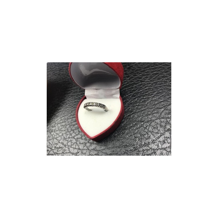 925 Sterling Silver Green CZ Ring Size 6.5