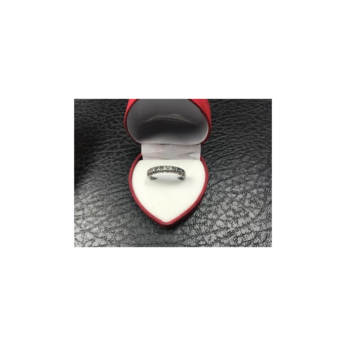 925 Sterling Silver Green CZ Ring Size 6.5