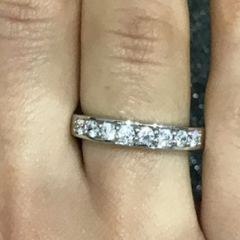 925 Sterling Silver CZ Ring Size 6.5