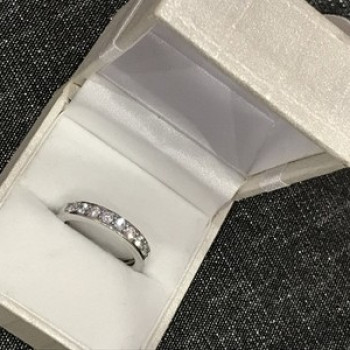 925 Sterling Silver CZ Ring Size 6.5