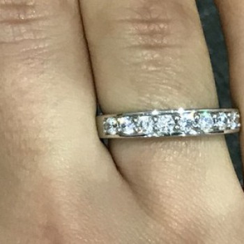 925 Sterling Silver CZ Ring Size 6.5