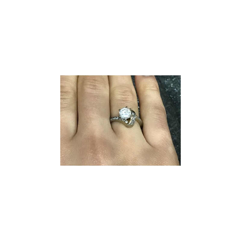 925 Sterling Silver CZ Ring Size 6.5
