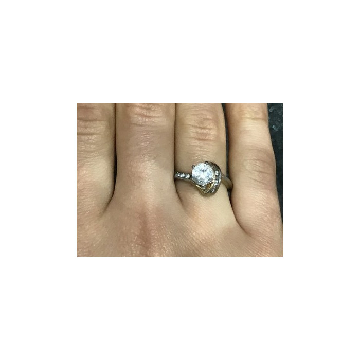 925 Sterling Silver CZ Ring Size 6.5