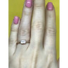 925 Sterling Silver Rose Gold Plated CZ Ring Size 6.5