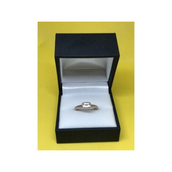 925 Sterling Silver Rose Gold Plated CZ Ring Size 6.5