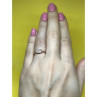 925 Sterling Silver Rose Gold Plated CZ Ring Size 6.5