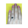 925 Sterling Silver Black Spinel Ring Size 7