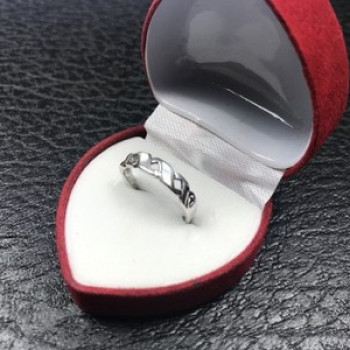 925 Sterling Silver Mother of Pearl Inserts Ring Size 5.5
