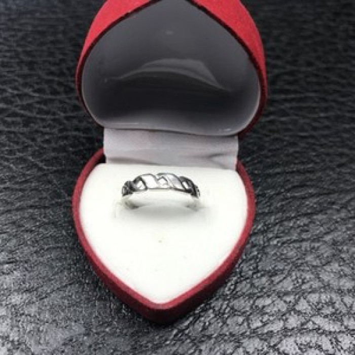 925 Sterling Silver Mother of Pearl Inserts Ring Size 5.5
