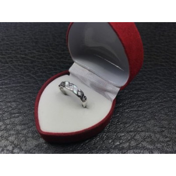 925 Sterling Silver Mother of Pearl Inserts Ring Size 5.5