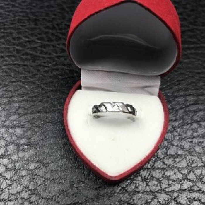 925 Sterling Silver Mother of Pearl Inserts Ring Size 5.5