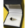 925 Sterling Silver Black Spinel Ring Size 6