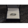 925 Sterling Silver CZ Band Ring Size 8