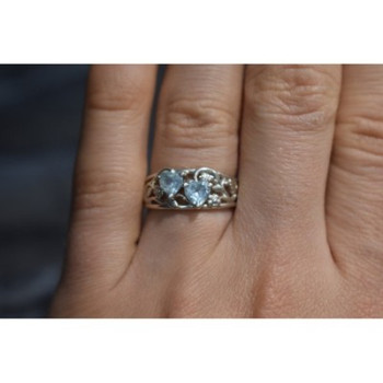 925 Sterling Silver Blue Spinel 