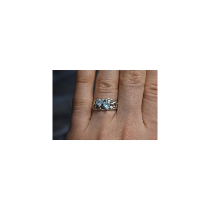 925 Sterling Silver Blue Spinel 