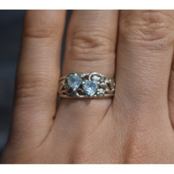 925 Sterling Silver Blue Spinel 