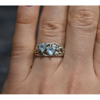 925 Sterling Silver Blue Spinel 