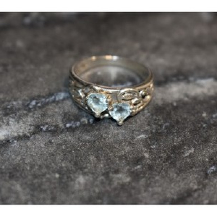 925 Sterling Silver Blue Spinel 