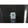 925 Sterling Silver Blue Alpanite & CZ Ring Size 8.5