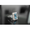 925 Sterling Silver Blue Alpanite & CZ Ring Size 8.5
