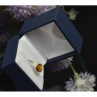 925 Sterling Silver Amber Ring Size 6.5