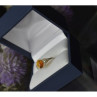 925 Sterling Silver Amber Ring Size 6.5