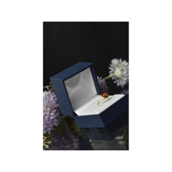 925 Sterling Silver Amber Ring Size 6.5