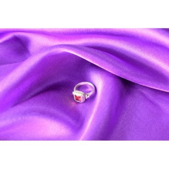 925 Sterling Silver Orange CZ Ring Size 6.5