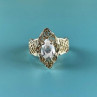 925 Sterling Silver White CZ Openwork Ring Size 6.5