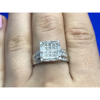 925 Sterling Silver CZ Ring Size 7.5