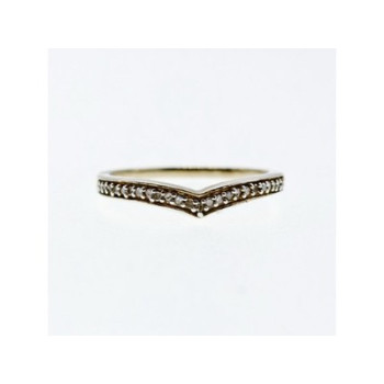 925 Sterling Silver Diamonds Ring Size 7