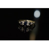 925 Sterling Silver Sapphire & CZ Ring Size 7