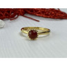 925 Sterling Silver Gold Plated Pyrope Garnet Ring Size 9.5