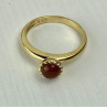 925 Sterling Silver Gold Plated Pyrope Garnet Ring Size 9.5