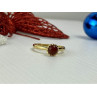925 Sterling Silver Gold Plated Pyrope Garnet Ring Size 9.5