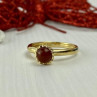 925 Sterling Silver Gold Plated Pyrope Garnet Ring Size 9.5