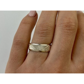 925 Sterling Silver Band Ring Size 7.5 Italy