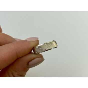 925 Sterling Silver Band Ring Size 7.5 Italy