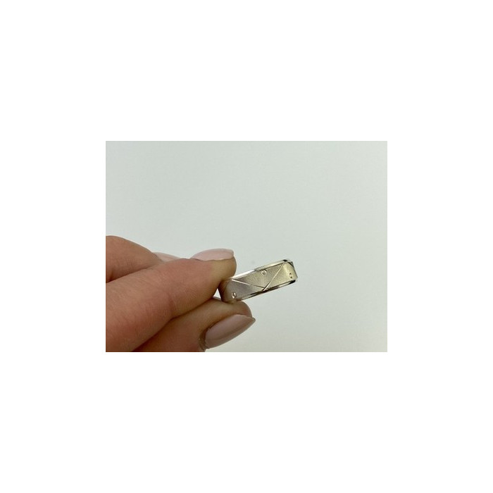 925 Sterling Silver Band Ring Size 7.5 Italy