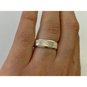 925 Sterling Silver Band Ring Size 7.5 Italy