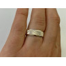 925 Sterling Silver Band Ring Size 7.5 Italy