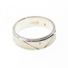 925 Sterling Silver Band Ring Size 7.5 Italy