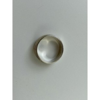 925 Sterling Silver Band Ring Size 7.5 Italy