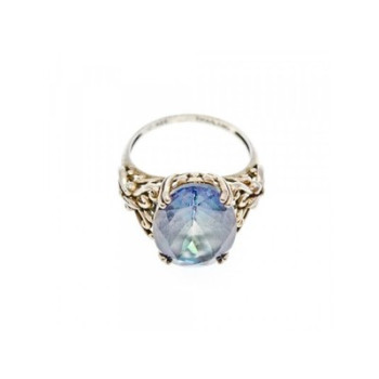 Vintage 925 Sterling Silver Spinel Ring Size 8.5