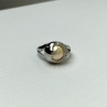 Ring With Pearl and CZ 