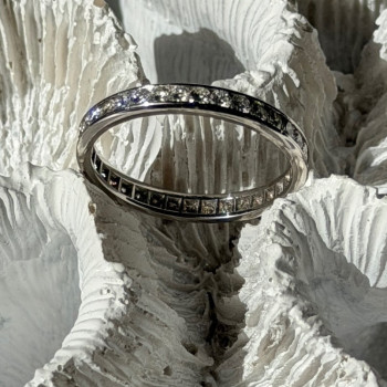 Platinum Diamond 1.10 ct Band Ring Size 10