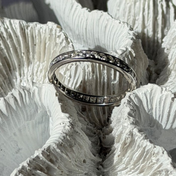 Platinum Diamond 1.10 ct Band Ring Size 10