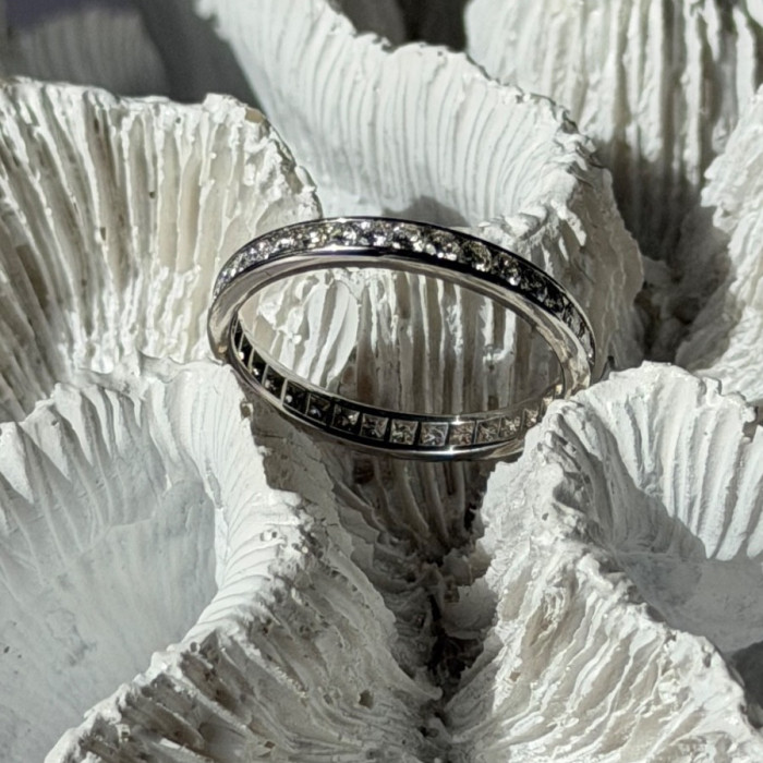 Platinum Diamond 1.10 ct Band Ring Size 10