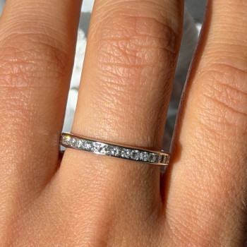 Platinum Diamond 1.10 ct Band Ring Size 10