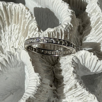 Platinum Diamond 1.10 ct Band Ring Size 10